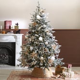 Temple &amp; Webster Canadian Fir Snow Flocked Christmas Tree