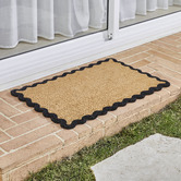 Temple &amp; Webster Wavy Edge Coir &amp; Vinyl Doormat