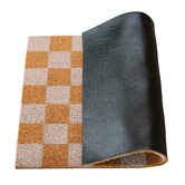 Temple &amp; Webster Checkerboard Coir &amp; Vinyl Doormat