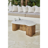 Temple &amp; Webster Tobago Terrazzo Outdoor Coffee Table