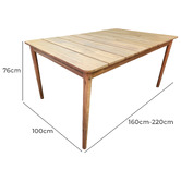Temple &amp; Webster Sorrento Acacia Wood Outdoor Extendable Dining Table