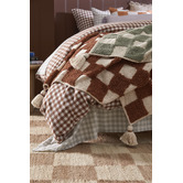 Temple &amp; Webster Checkerboard Darcy Cotton Single Throw