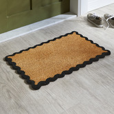Temple &amp; Webster Wavy Edge Coir &amp; Vinyl Doormat