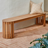 Temple &amp; Webster 3 Seater Forme Outdoor Dining Bench