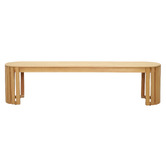 Temple &amp; Webster 3 Seater Forme Outdoor Dining Bench