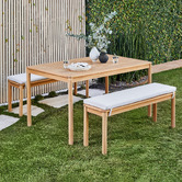 Temple &amp; Webster 4 Seater Grove Outdoor Dining Table &amp; Bench Set