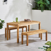 Temple &amp; Webster 4 Seater Verona Outdoor Dining Table &amp; Bench Set
