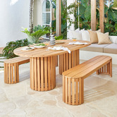 Temple &amp; Webster Forme Eucalyptus Wood Outdoor Dining Table