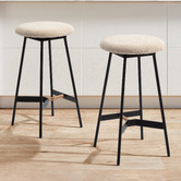 Temple &amp; Webster 65cm Andy Corduroy Barstool