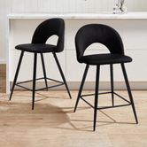 Temple &amp; Webster 65cm Sophia Velvet Barstools