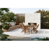 Temple &amp; Webster 6 Seater Natural Lanai Wood Outdoor Dining Set