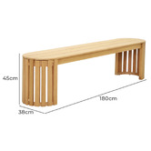 Temple &amp; Webster 3 Seater Forme Outdoor Dining Bench