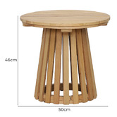Temple &amp; Webster Paros Eucalyptus Wood Outdoor Side Table