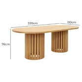 Temple &amp; Webster Forme Eucalyptus Wood Outdoor Dining Table