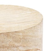 Temple &amp; Webster Lennox Round Travertine-Look Outdoor Coffee Table