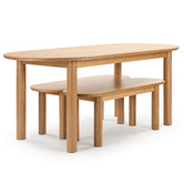 Temple &amp; Webster 4 Seater Cannes Dining Table &amp; Bench Set