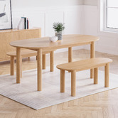 Temple &amp; Webster 4 Seater Cannes Dining Table &amp; Bench Set