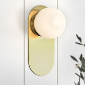 Temple &amp; Webster Koto Opal Glass Wall Light