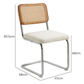 Temple &amp; Webster Marcel Breuer Cesca Replica Boucle Dining Chairs