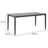 Temple &amp; Webster 6 Seater Amalfi Aluminium Outdoor Dining Table &amp; White Chair Set