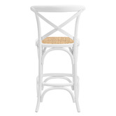 Temple &amp; Webster 65cm Bella Cross Back Solid Birch Wood Bar Stool