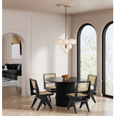Temple &amp; Webster Black Anika Mango Wood Dining Table