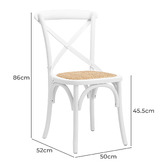 Temple &amp; Webster Bella Solid Cross Back Birch Wood Dining Chairs