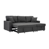 Temple &amp; Webster Darcy 3 Seater Sofa Bed with Reversible Chaise