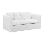 Temple &amp; Webster Montauk 2 Seater Upholstered Slipcover Sofa