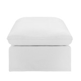 Temple &amp; Webster Jude Oversized Slipcover Armchair &amp; Ottoman Set