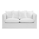 Temple &amp; Webster Montauk 2 Seater Upholstered Slipcover Sofa