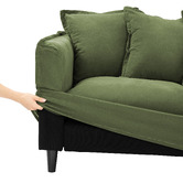 Temple &amp; Webster Removable Slipcover Set for Montauk 2 Seater Sofa