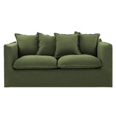 Temple &amp; Webster Removable Slipcover Set for Montauk 2 Seater Sofa