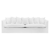 Temple &amp; Webster Montauk 4 Seater Upholstered Slipcover Sofa