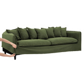 Temple &amp; Webster Removable Slipcover Set Only for Montauk 4 Seater Sofa
