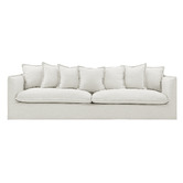 Temple &amp; Webster Montauk 4 Seater Upholstered Slipcover Sofa