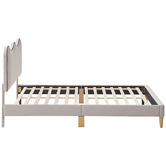 Temple &amp; Webster Alice Wavy Upholstered Queen Bed