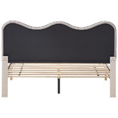 Temple &amp; Webster Alice Wavy Upholstered Queen Bed