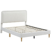 Temple &amp; Webster Cream Toni Boucle Bed