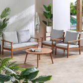 Temple &amp; Webster 4 Seater Hastings Outdoor Lounge Set