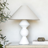 Temple &amp; Webster Sahli Cement Table Lamp