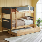 Temple &amp; Webster Charcoal Casla Bunk Bed