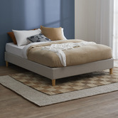 Temple &amp; Webster Oat White Charlotte Bed Base