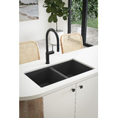 Temple &amp; Webster Lowan 780mm Double Granite Kitchen Sink
