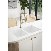 Temple &amp; Webster Lowan 780mm Double Granite Kitchen Sink