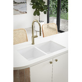 Temple &amp; Webster Lowan Double Granite Kitchen Sink