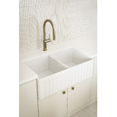 Temple &amp; Webster Bowral Double Fireclay Farmhouse Sink