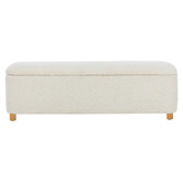 Temple &amp; Webster Duncan Boucle Storage Ottoman Bench