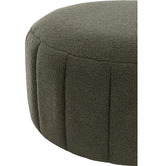 Temple &amp; Webster Ora Teddy Fabric Large Round Ottoman