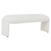 Temple &amp; Webster Leo Boucle Ottoman Bench